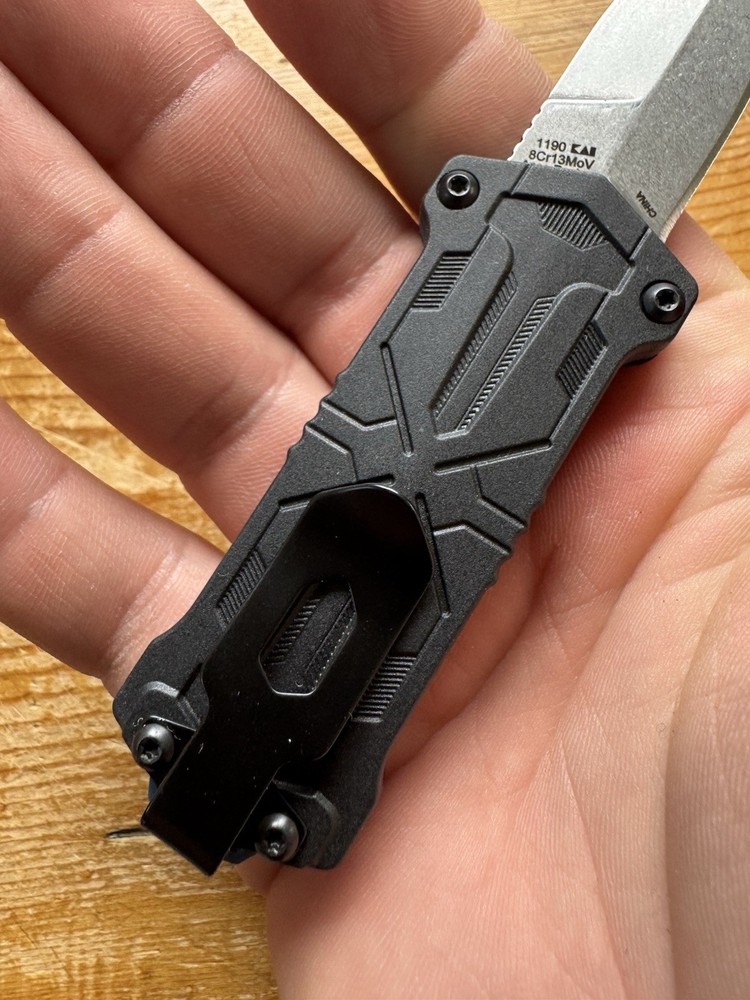 Kershaw Kapsule Manual Open Sliding Button Lock Single Edge Spear Point Blade