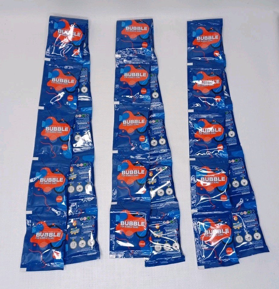 Concentrated Bubble Solution Liquid 30 Pack Packets