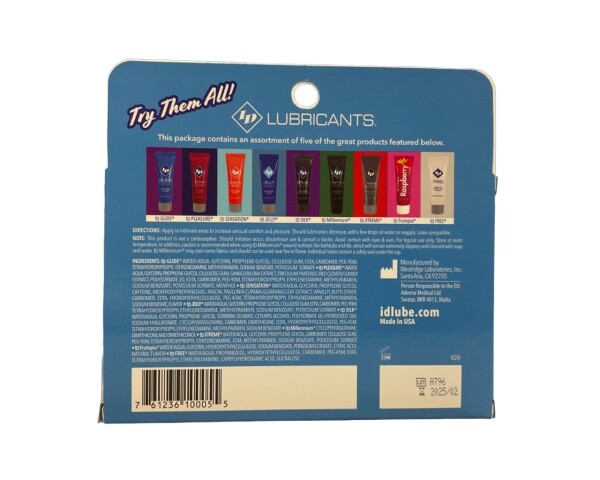 ID Premium Lube - 5 pack Sampler Tubes - 12 ml each