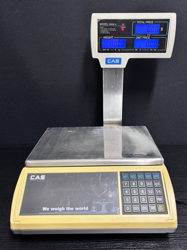 CAS S2000JR with customer display  Price Computing Retail Scale Used