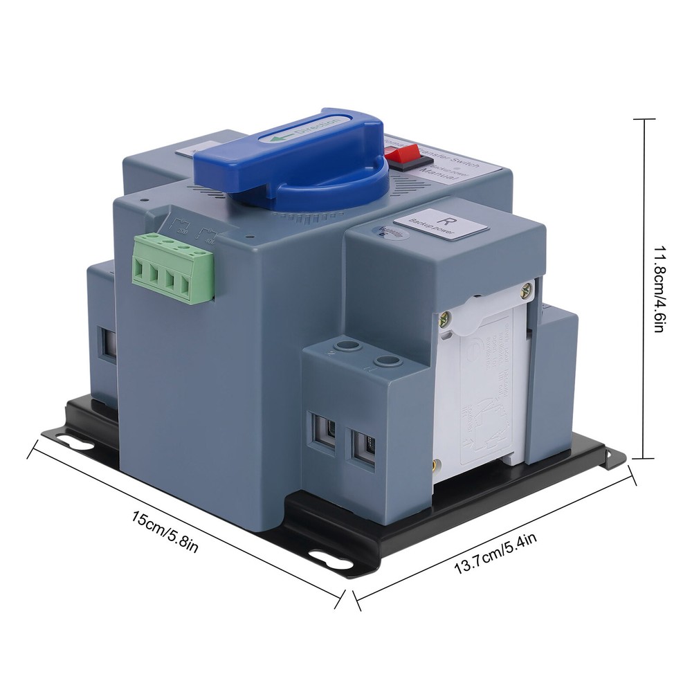 2P 63A Automatic Transfer Switch AC110V Generator Dual Power Changeover Switch