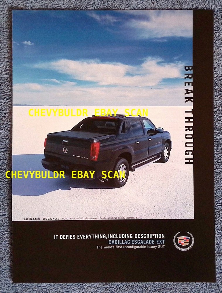 2002 Cadillac Escalade EXT Pickup Ad "Break Through"