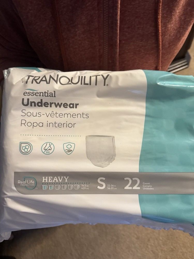 Prevail PER-FIT Medium 20ct & Tranquility Essential Small 22ct Underwear