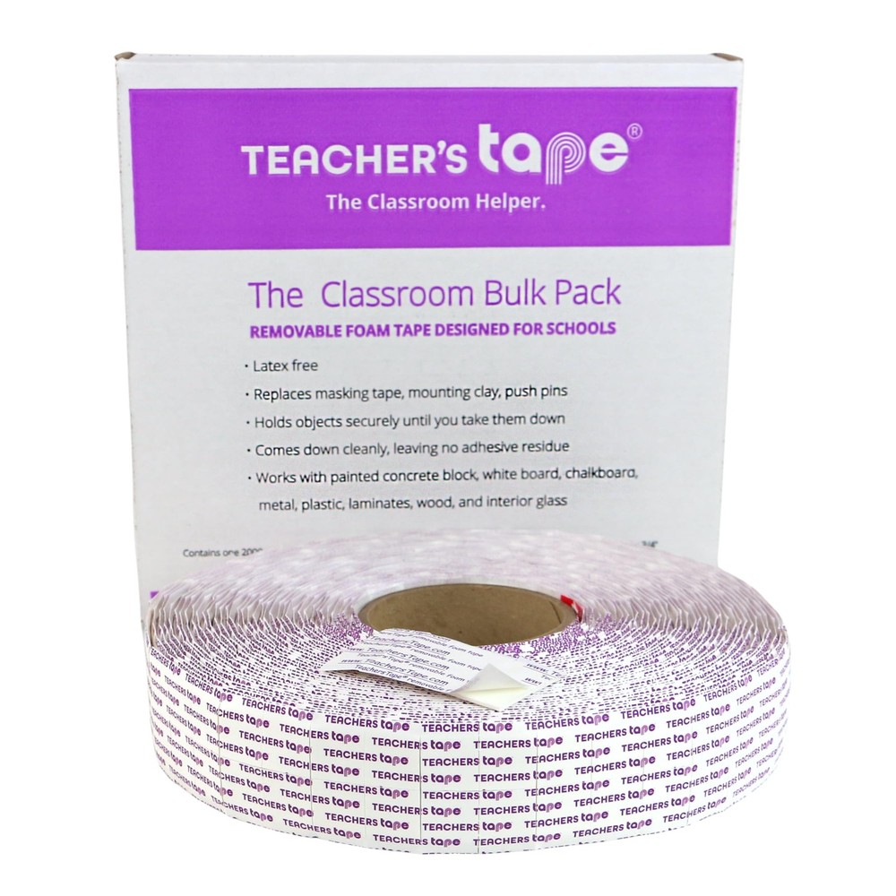 Teachers Tape™ Bulk Pack (2000 Pieces per roll), Double-Sided Removable Foam ...