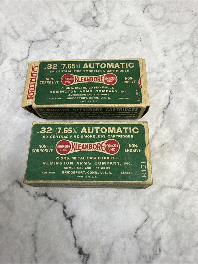 Empty Boxes .32 (7.65) Cleanbore Automatic Remington Box R1512