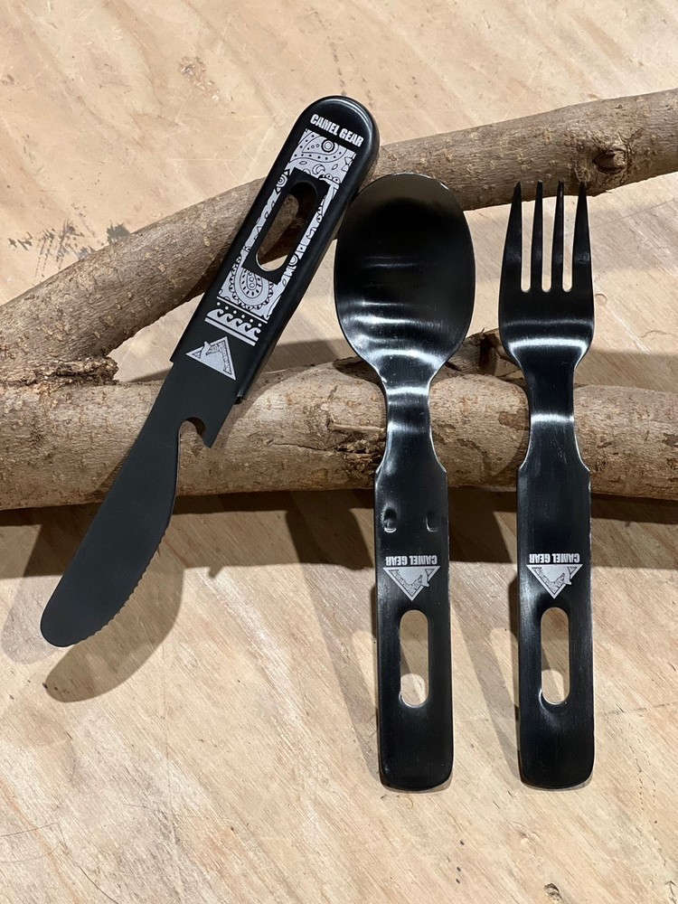 CAMELGEAR Folding Cutlery Set(Black) From Japan