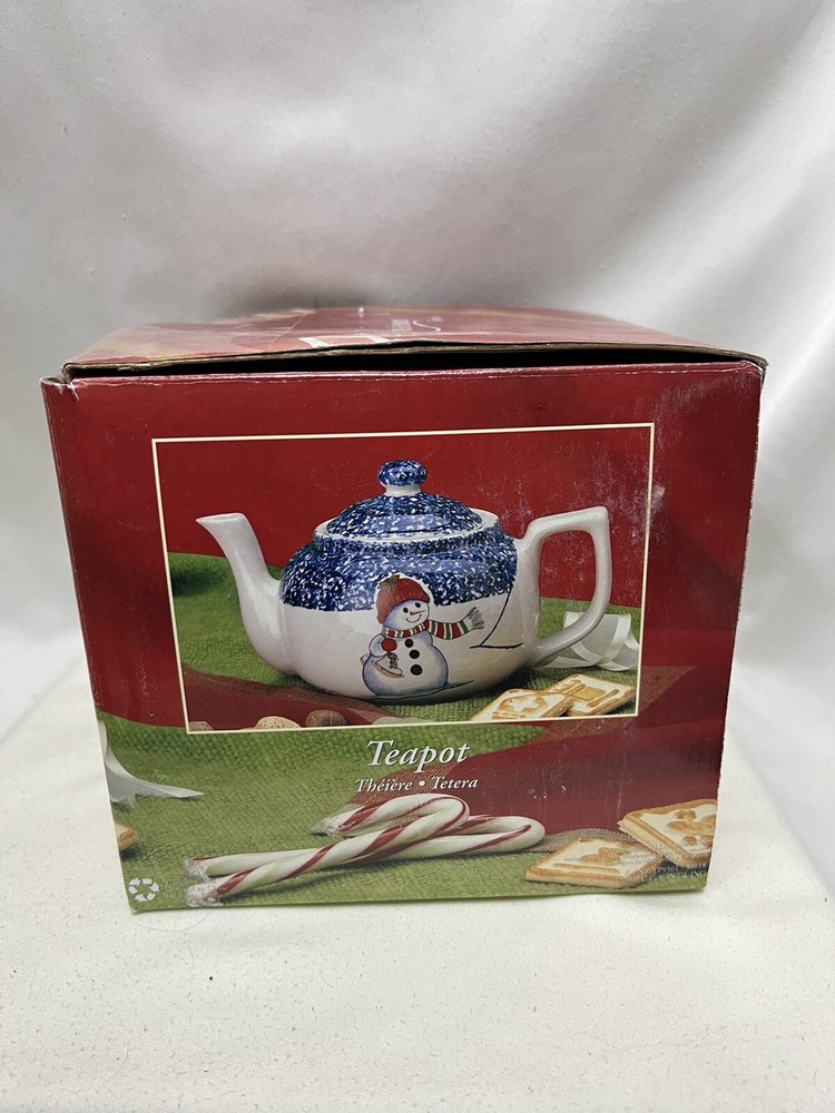 Snowman Teapot Thomson Pottery 2000 NRFB
