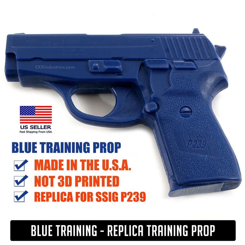 Blue Training Prop for SIG P239 - Solid Resin - Not a Gun