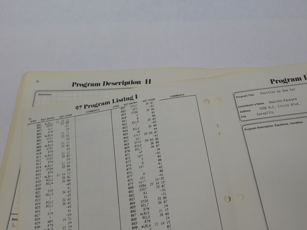 Hewlett-Packard HP-67 / HP-97 User's Library Solutions - Avigation