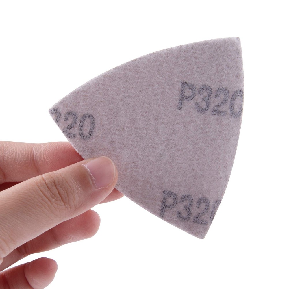120 Pieces Triangular Sandpaper, Triangle Sanding Sheets Fit 31/8 Inch Oscill...