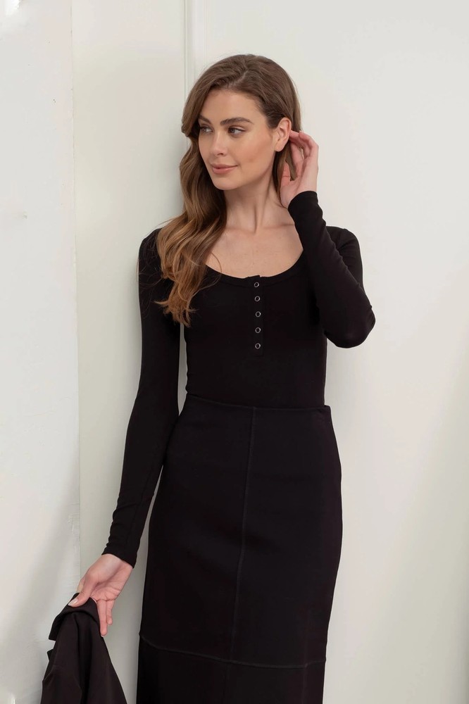 The Workshop Henley Top: Black
