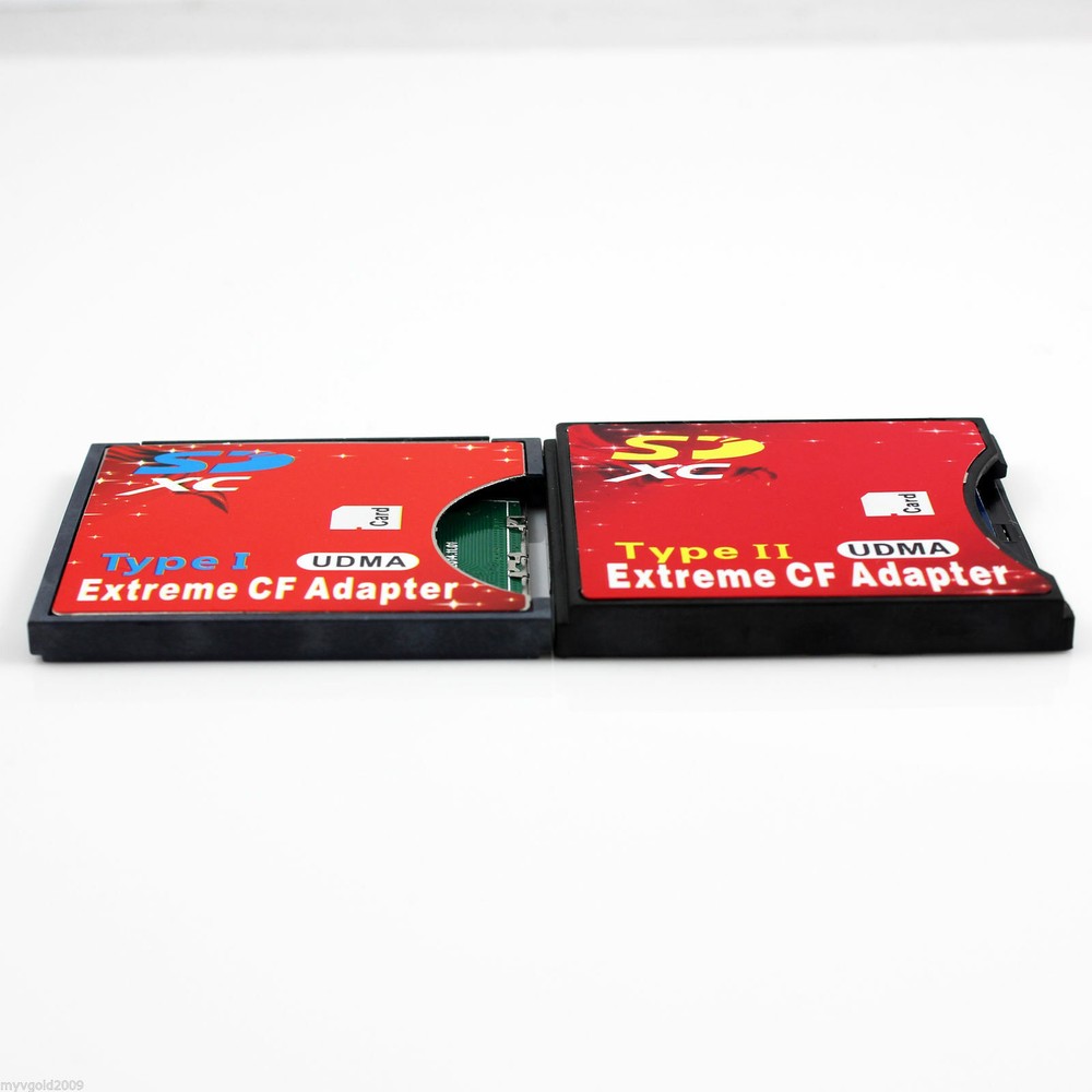 High Speed SDXC SDHC SD to CF Compact Flash Memory Card Reader Adapter Type I US
