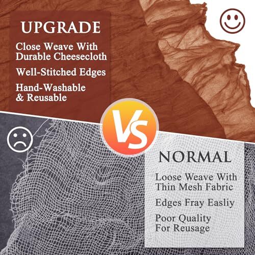 2PCS Table Runner Fall Cheesecloth 10FT Boho Gauze Cheese 2 Pack Terracotta