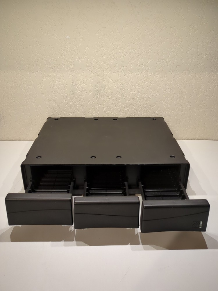 Vintage 45 Cassette Tape Holder 3 Drawer Storage Plastic Stackable.