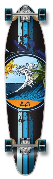 Yocaher Kicktail Wave Longboard Complete