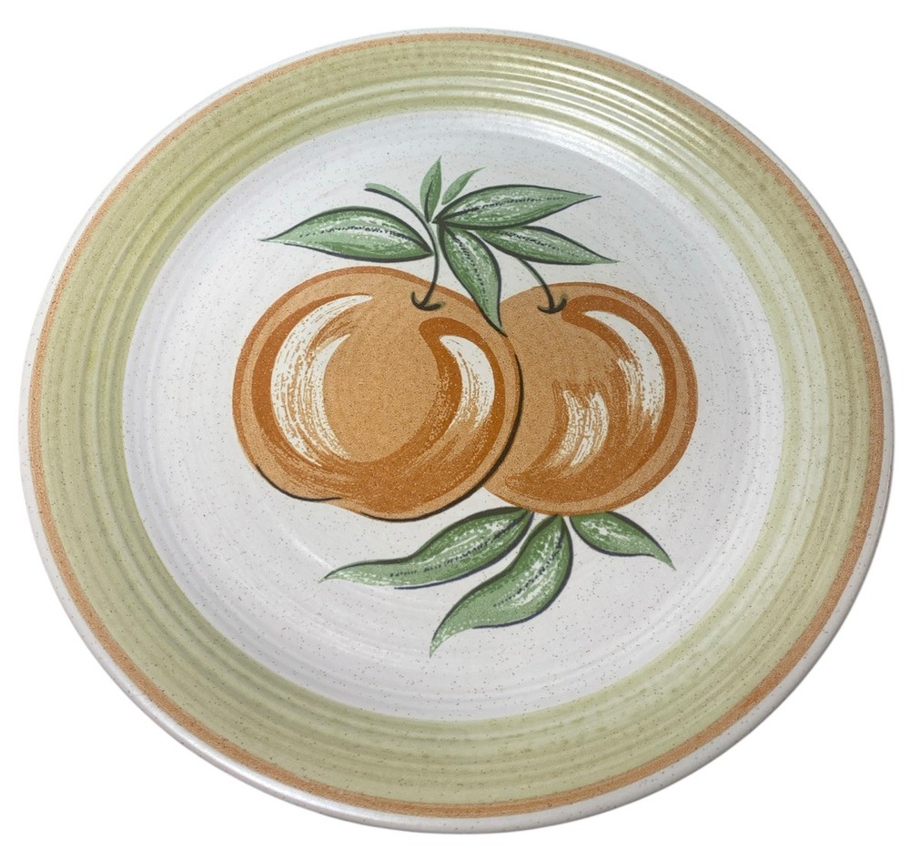 Vintage FRANCISCAN Ware 'Large Fruit' 10.5" PEACH Dinner Plate Earthenware