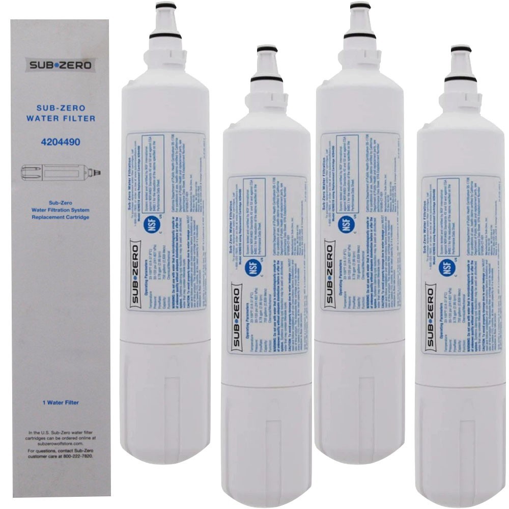 4 Packs SUB-ZERO 4204490 Refrigerator Water Filter