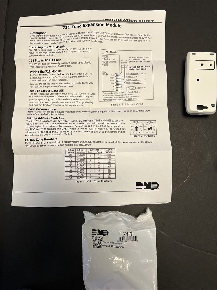4 Pack DMP 711 Zone Expansion Module White