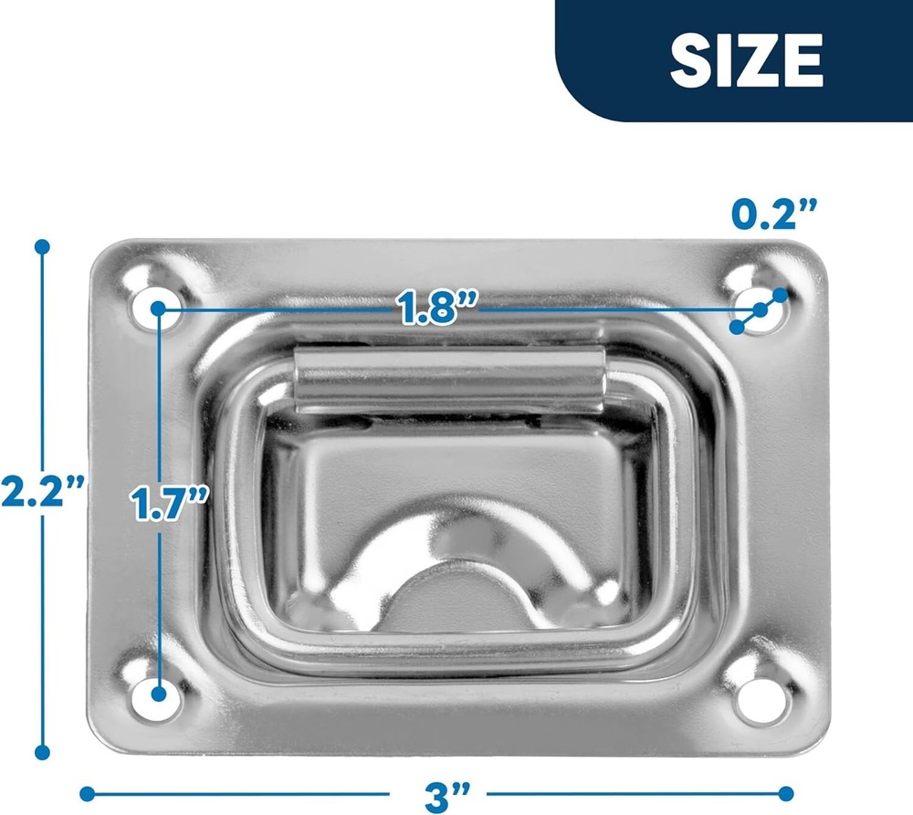 4X Boat Ring Hatch Latch Deck Hatch Handle Flush Mount Lifting Ring Pull Handle