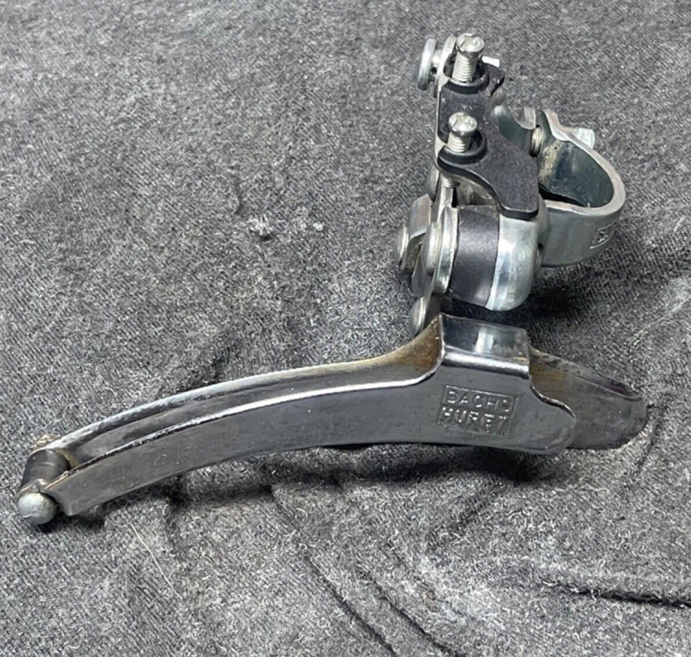 Sachs Huret 1" Clamp Bottom Pull Housing Stop Doubled Front Derailleur Silver