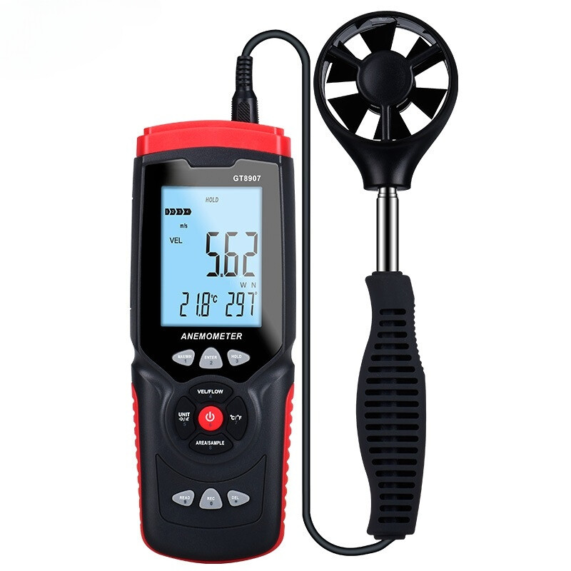 Digital Anemometer GT8907 Wind Speed Meter for Current Wind Speed Temperature