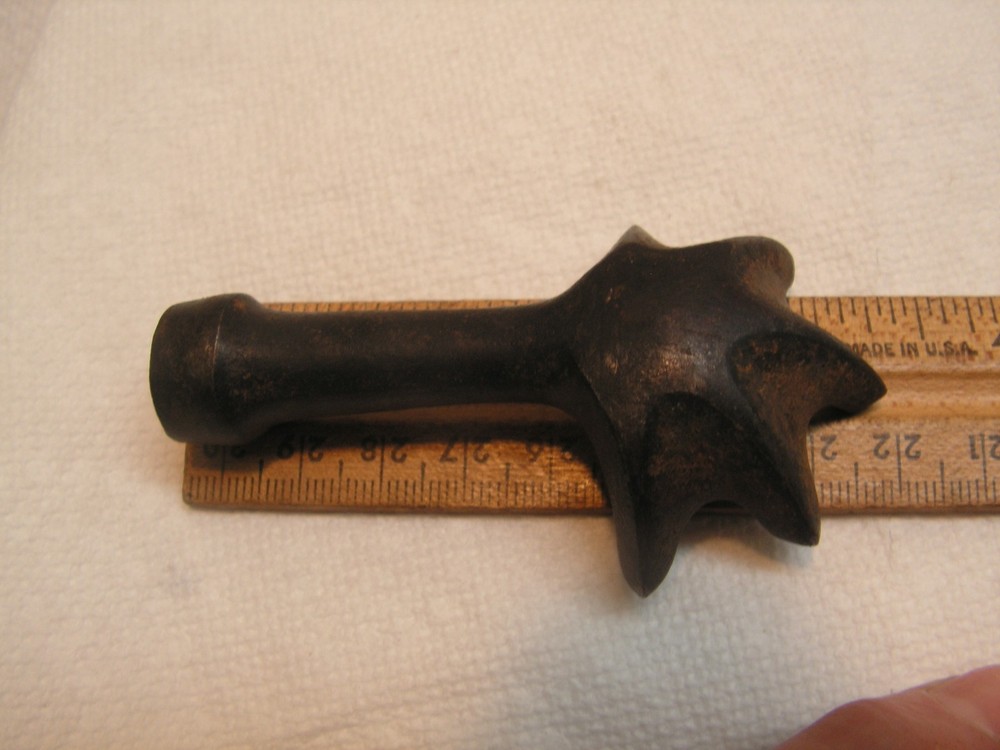 Vintage Antique Wrought Iron Fireplace Fire Pit Tool replacement ends paws, Coal