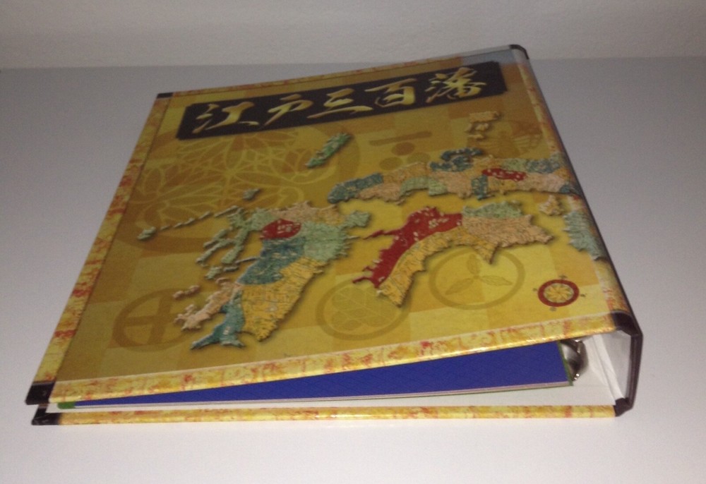 Japanese Insert Binder A4 3 D-Ring 50mm Edo Map Design [RARE] Samurai Tokugawa