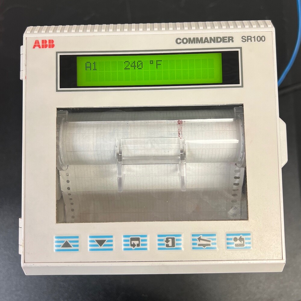 ABB Commander SR100 Strip Chart Recorder, Temperature Process Recorder, SR103B