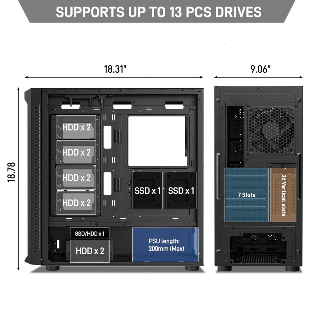 DARKROCK Classico Max Storage Master E-ATX Computer Case