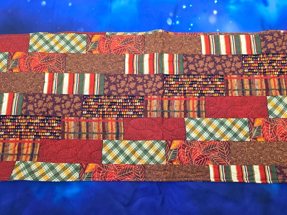 Handmade Quilted Table Runner Thanksgiving Fall Autumn Patchwork corn HALLOWEEN