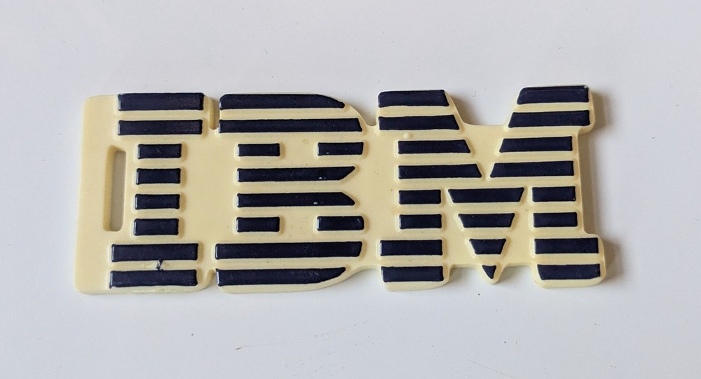 Vintage IBM Computers Plastic Keychain Tag Luggage Tag