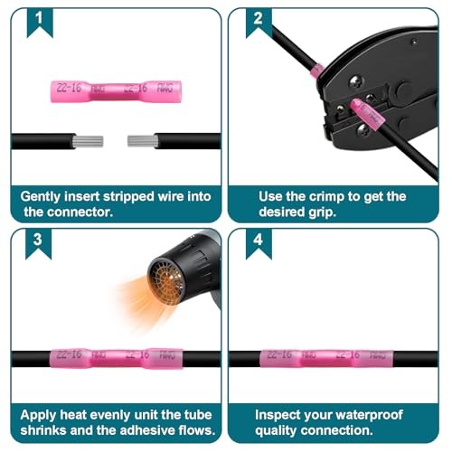 PCS Waterproof Switch 1v, ON/Off SPST Waterproof Push Button Switch 2 Black