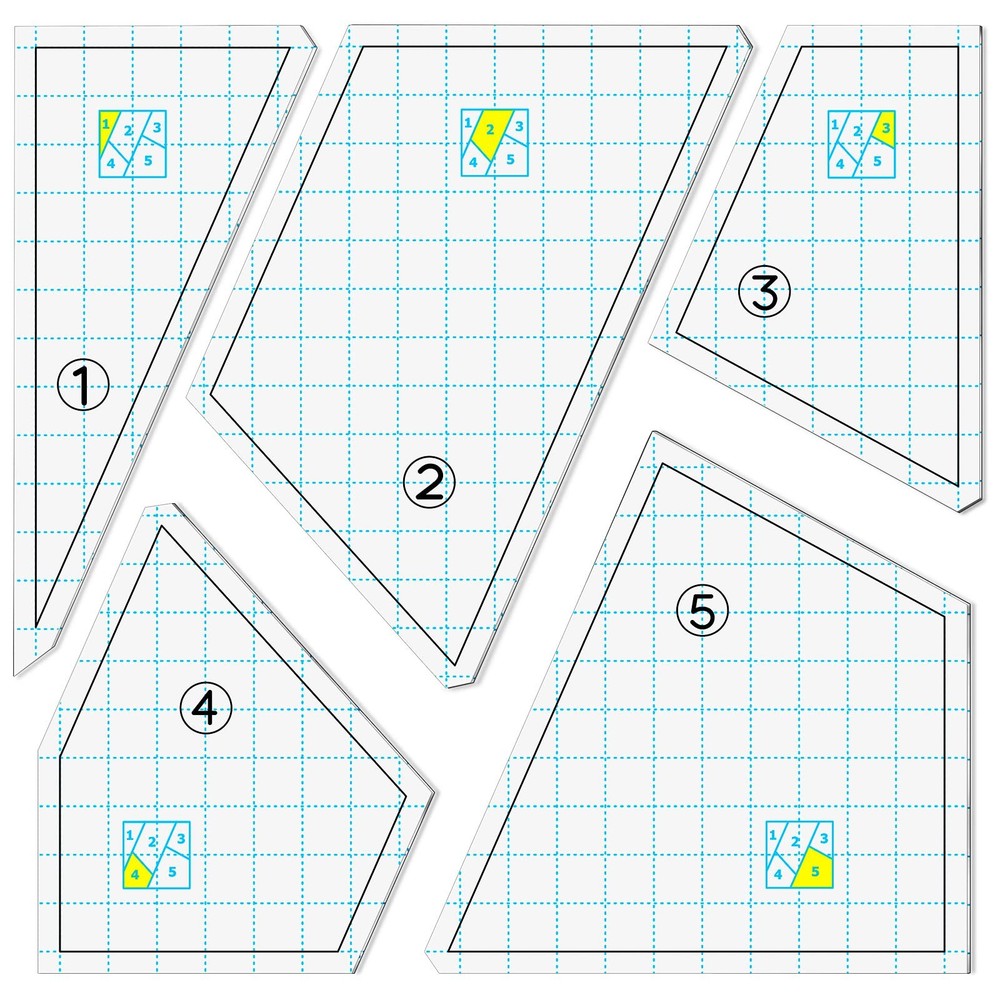 Quilting Template Set Acrylic Cutting Templates for Sewing Machine...
