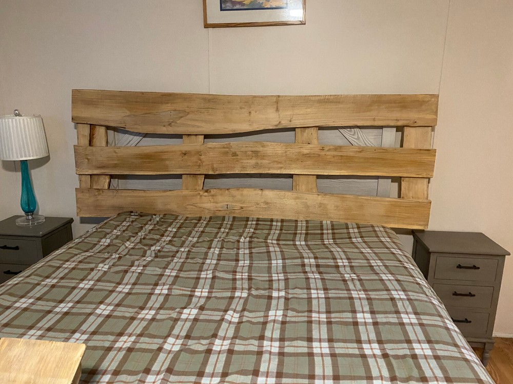 Live Edge Maple Headboard,  75" wide by 26" tall