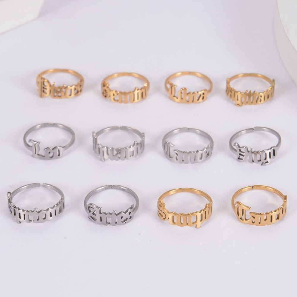Pendantify Personalized Zodiac Sign Ring | Custom Celestial Personalized Zodiac