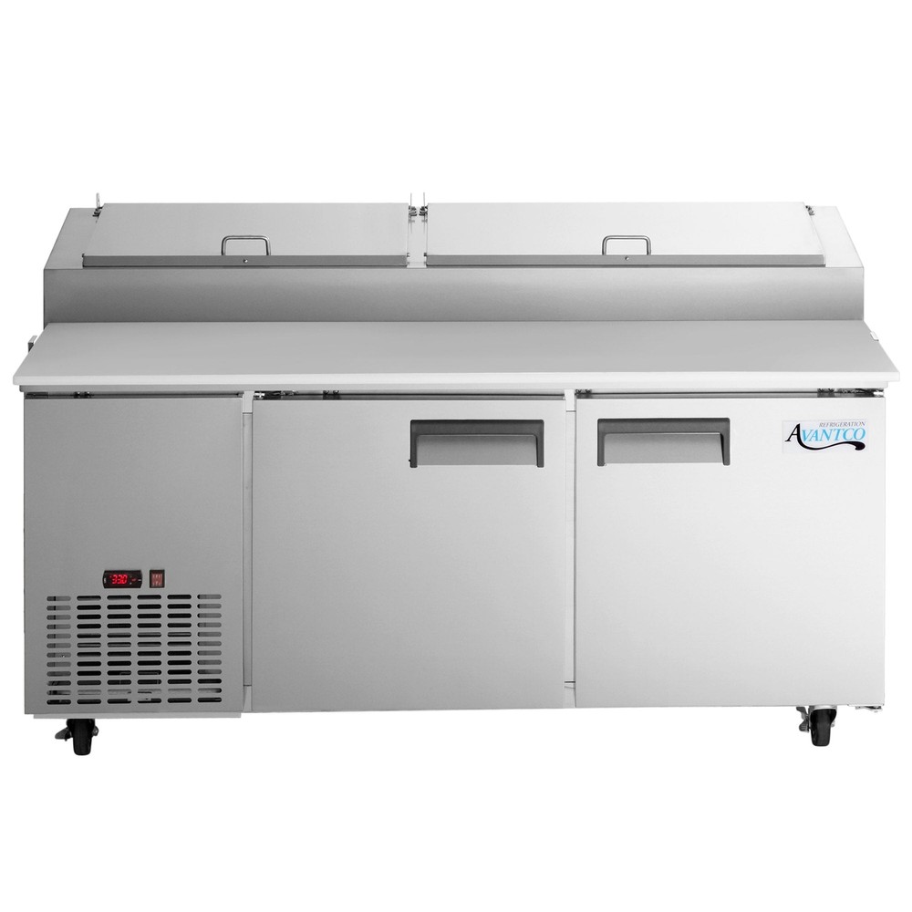71" 2 Door Refrigerated Pizza Prep Table