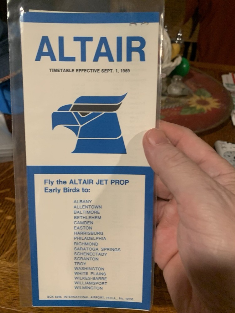Altair Timetable 9/1/69