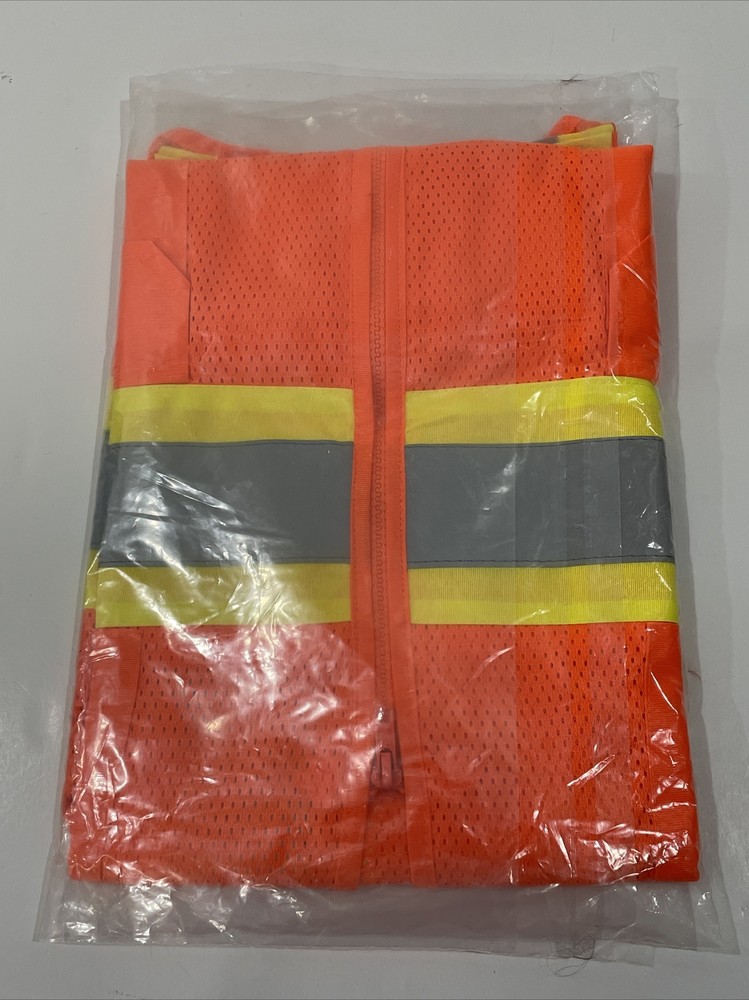 Safety Vest by CJ Type R Class 2 Zip Front Size XL