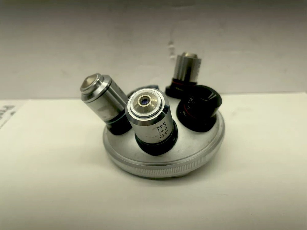 OLYMPUS BHA MICROSCOPE TURRET WITH 4 OBJECTIVES