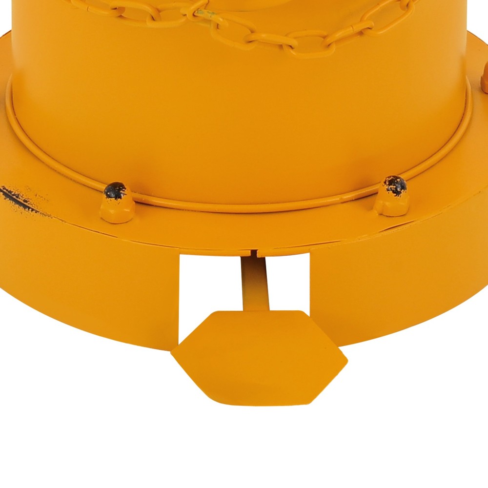 Yellow Garbage Can 2.5L Step-On Fire Hydrant Trash Can Detachable Iron Waste Bin
