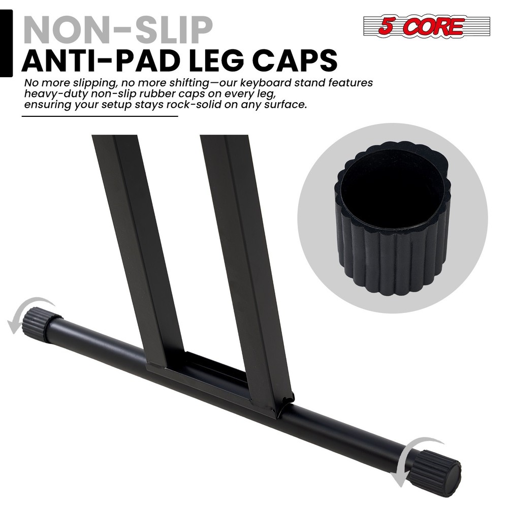 5Core Keyboard Stand Adjustable One Hand Trigger Quick Release Foldable Portable