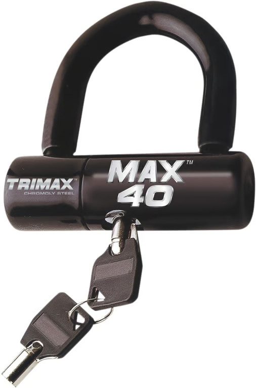 Trimax Ultra-High Max 40 Security Disc/Cable Lock - Black Motorcycle MAX40BK