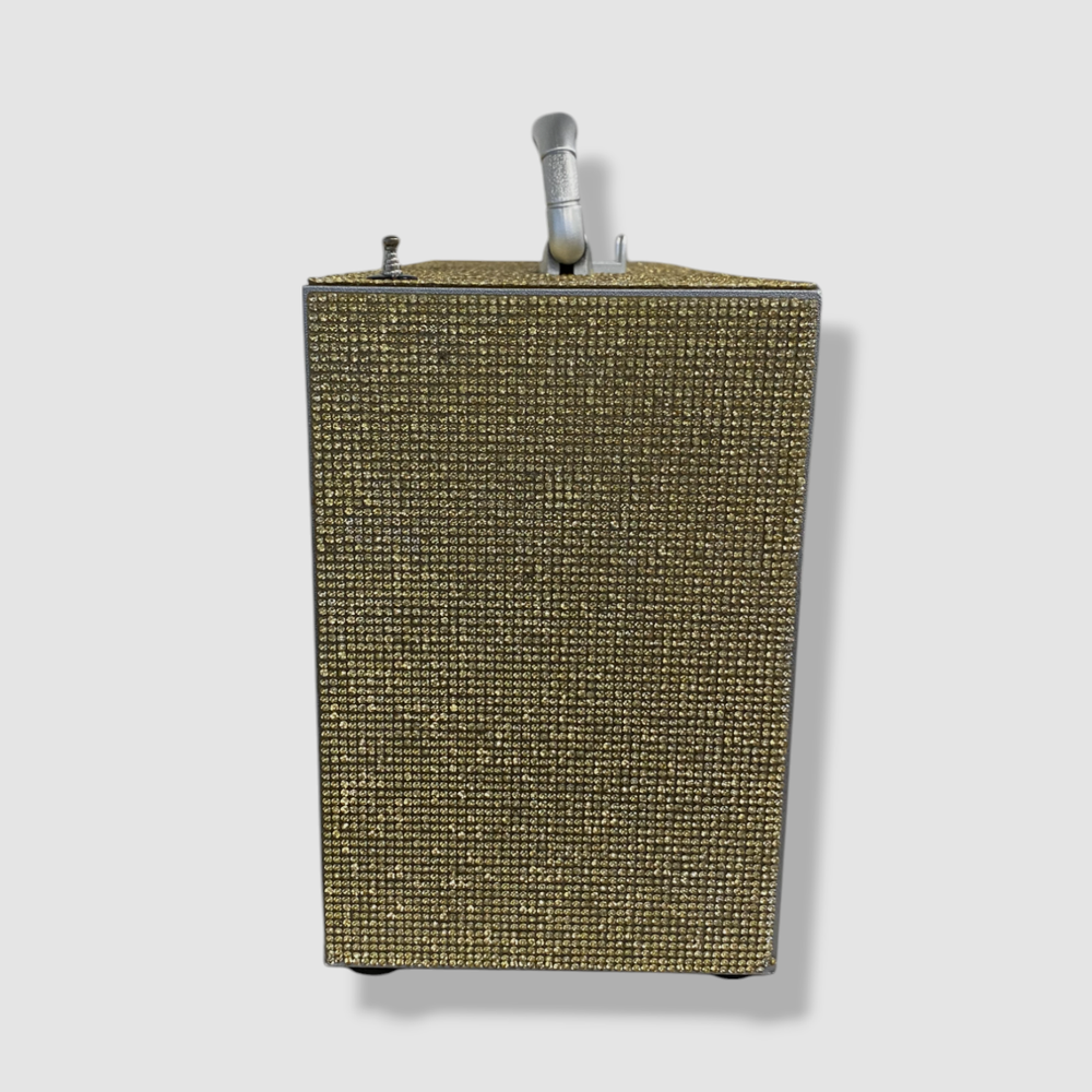 Wireless Express Bling Gold Portable LED Boombox Bluetooth Speaker