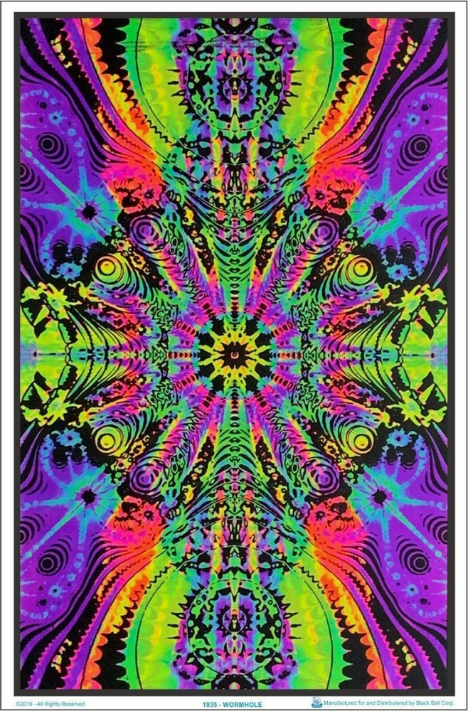 WORM HOLE BLACKLIGHT POSTER - 24X36 1935