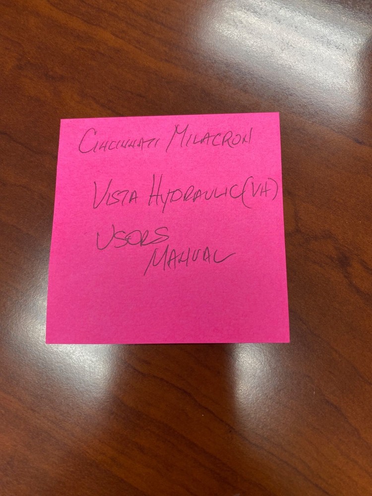 Cincinnati Milacron VH User's Manual
