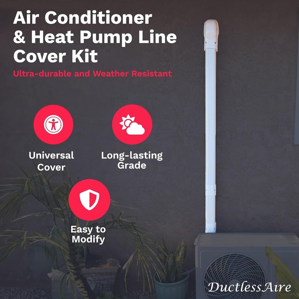 Mini Split Line Set Cover Kit - Paintable Mini Split Cover for Air Conditione...