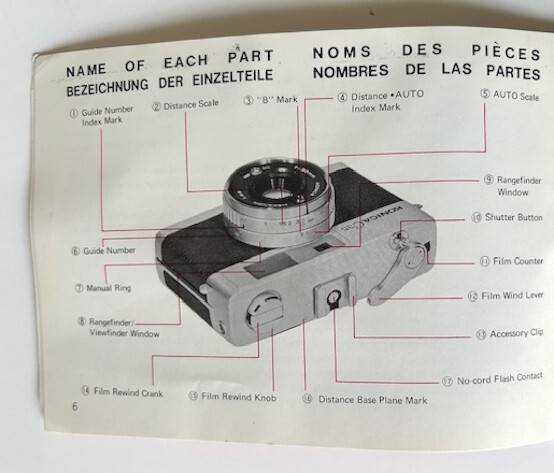 Konica C35 Instruction Manual multi-language