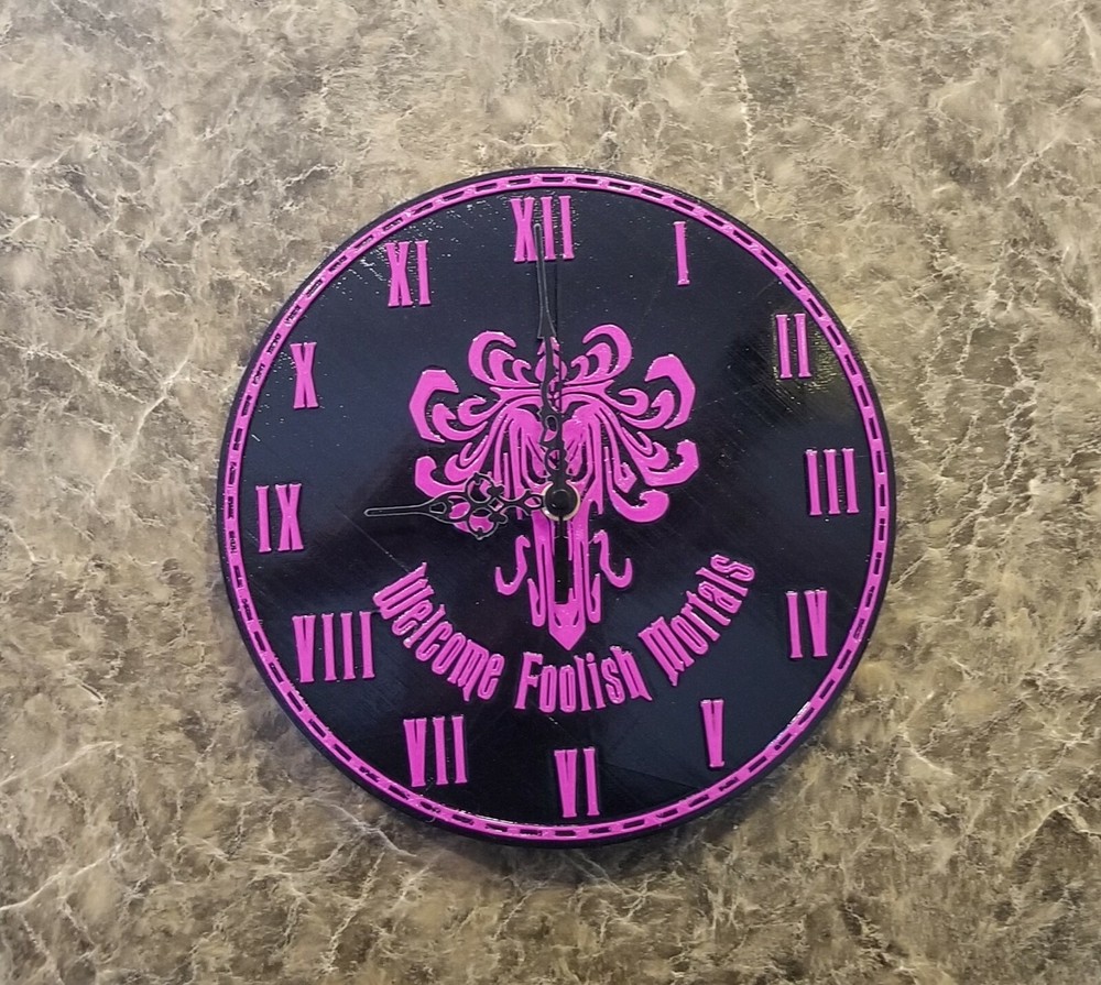 Personalized Haunted Mansion Welcome Foolish Mortals Inspired Wall Clock