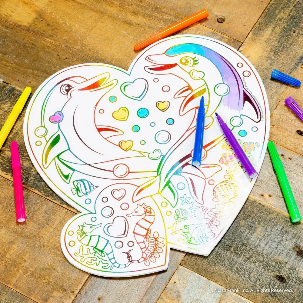 Bendon Lisa Frank Dancing Dolphins Doodle and Display