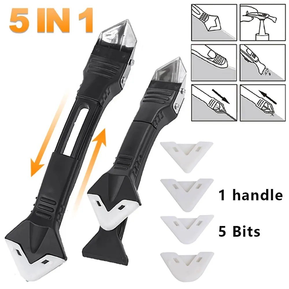 5-in-1 & 9-in-1 Silicone Sealant Remover Tool Kit Scraper Caulking Grout Tool